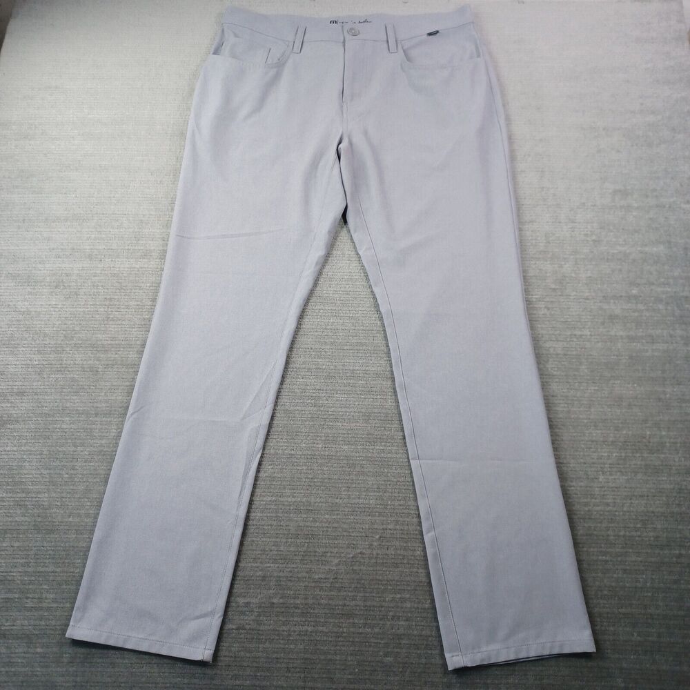Travis Mathew Pants Mens 34x31 Gray Open to Close Weekend Khakis Trousers Slacks - Picture 7 of 9